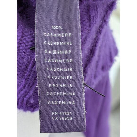 Ralph Lauren Purple Label Men’s Purple Cashmere Sweater Large Luxury Knit - Picture 7 of 9